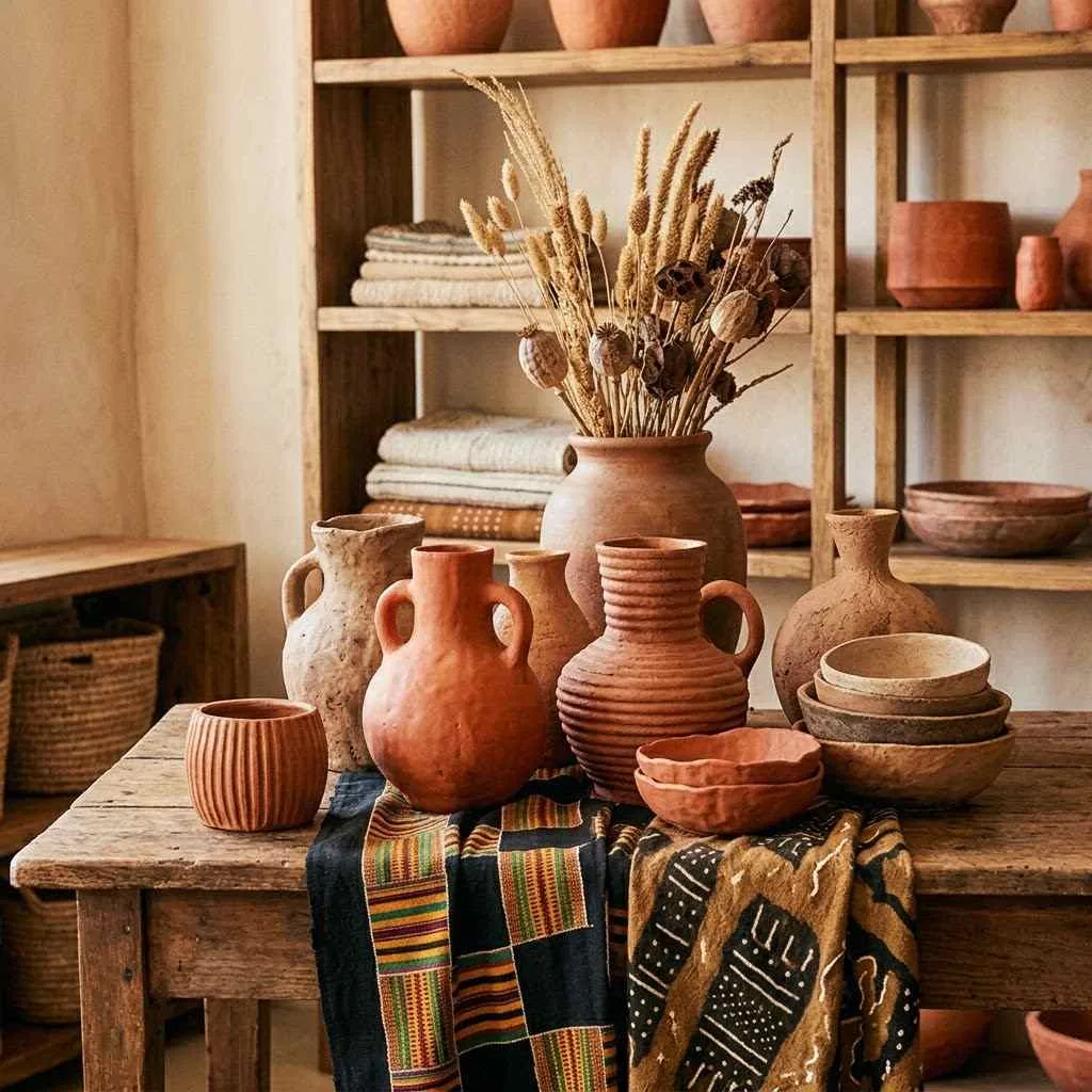 Terracotta and Clay Pottery Displays