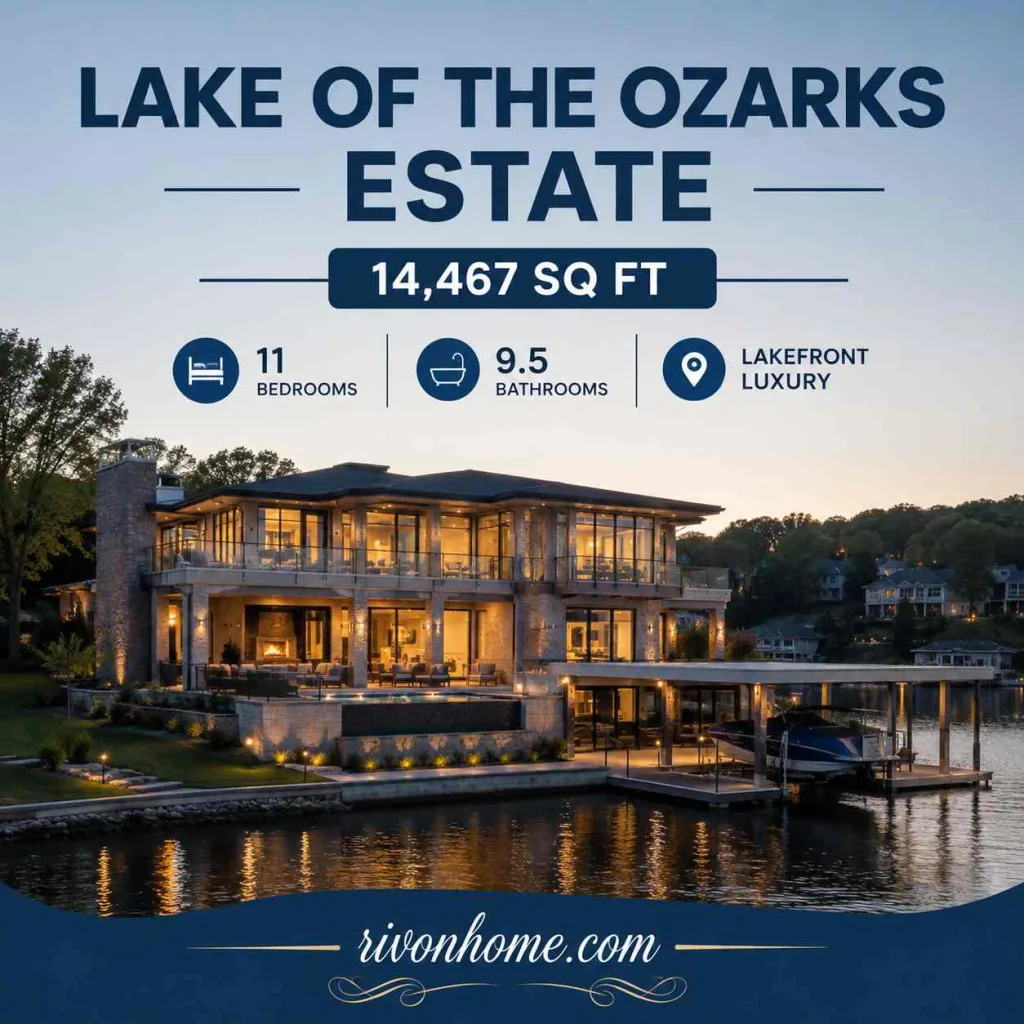 Missouri's Largest Mansion: Top 6 Massive Homes Ranked by Size 7 Missouri's Largest Mansion 5. Lake of the Ozarks Estate — 14,467 Square Feet