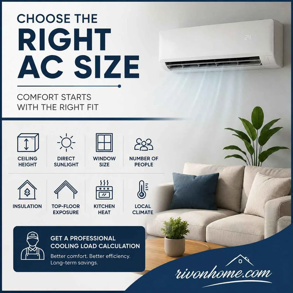 YEX382V3YTE Air Conditioner: A Simple Guide for Homeowners 4 Choose the Right AC Size