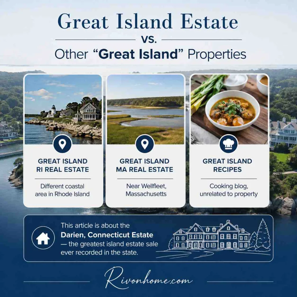 Great Island Estate vs. Other "Great Island" Properties