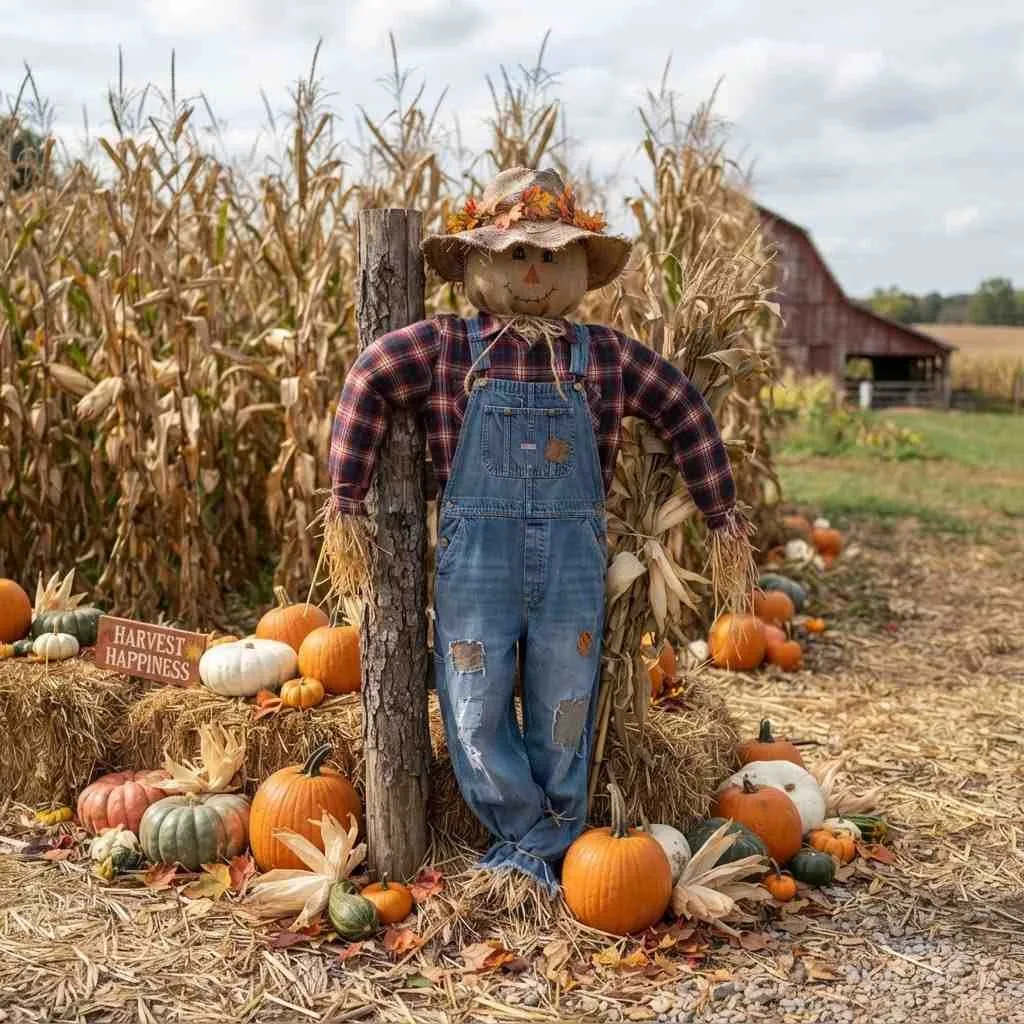 15 Fall Porch Decorating Ideas to Cozy Up Your Home This Season 15 Scarecrow Corner Display