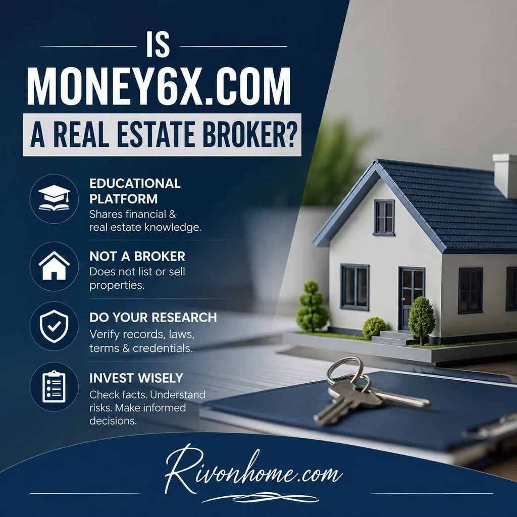 Money6x.com Real Estate: A Simple Guide to Property Investing 18 Is Money6x.com a Real Estate Broker?