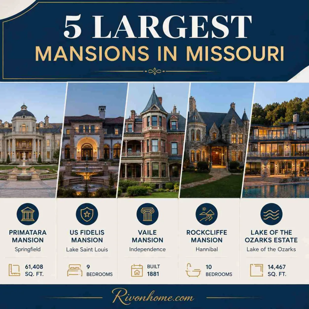 Missouri's Largest Mansion: Top 6 Massive Homes Ranked by Size 2 Missouri's Largest Mansion banner
