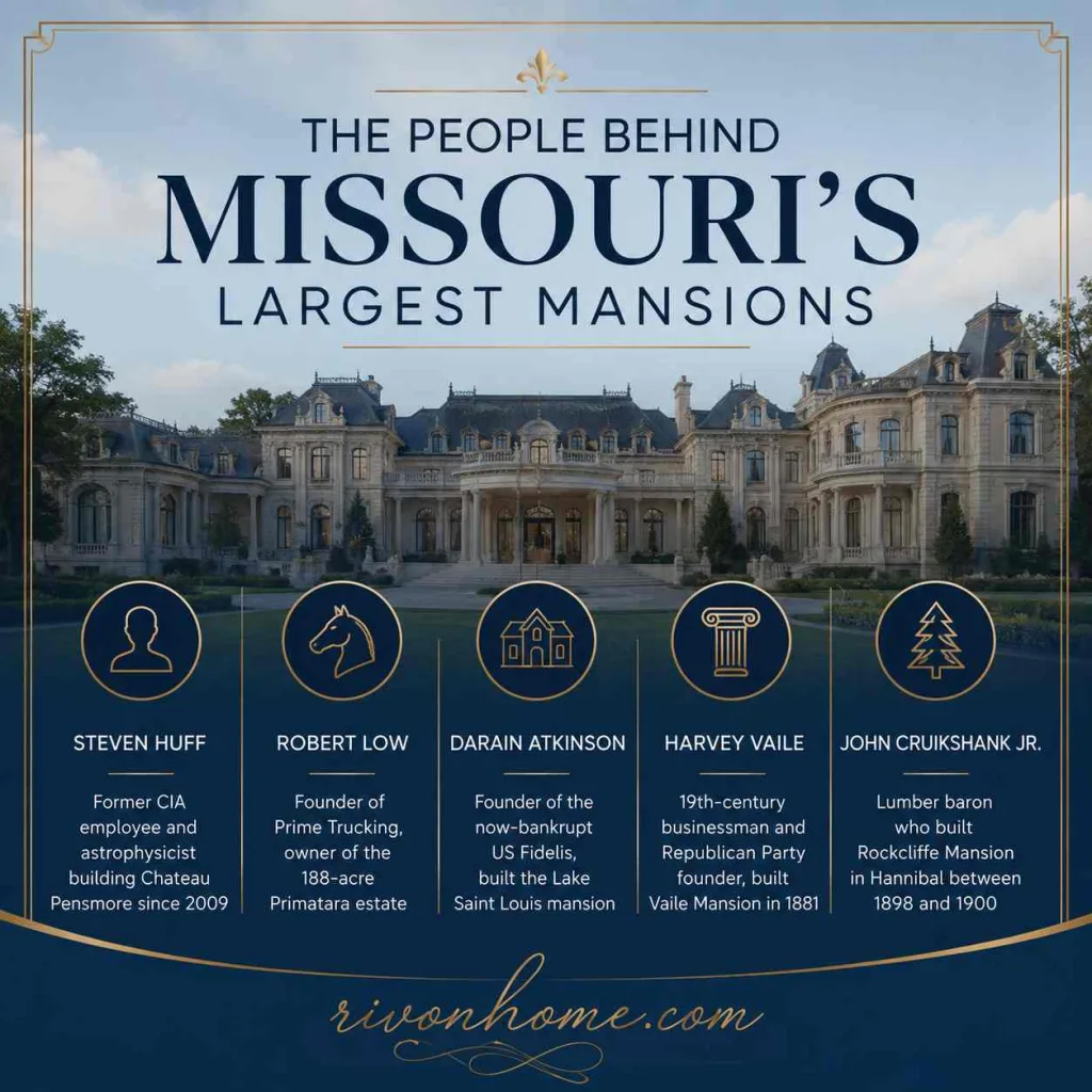 Missouri's Largest Mansion: Top 6 Massive Homes Ranked by Size 9 The People Behind Missouri's Largest Mansions
