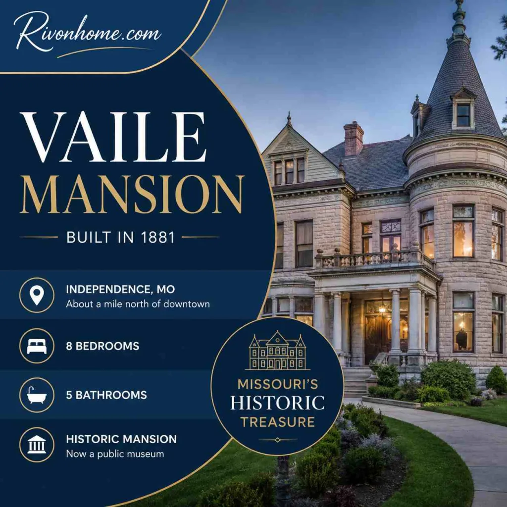 Missouri's Largest Mansion: Top 6 Massive Homes Ranked by Size 5 Missouri's Largest Mansion 3. Vaile Mansion, Independence — Built in 1881