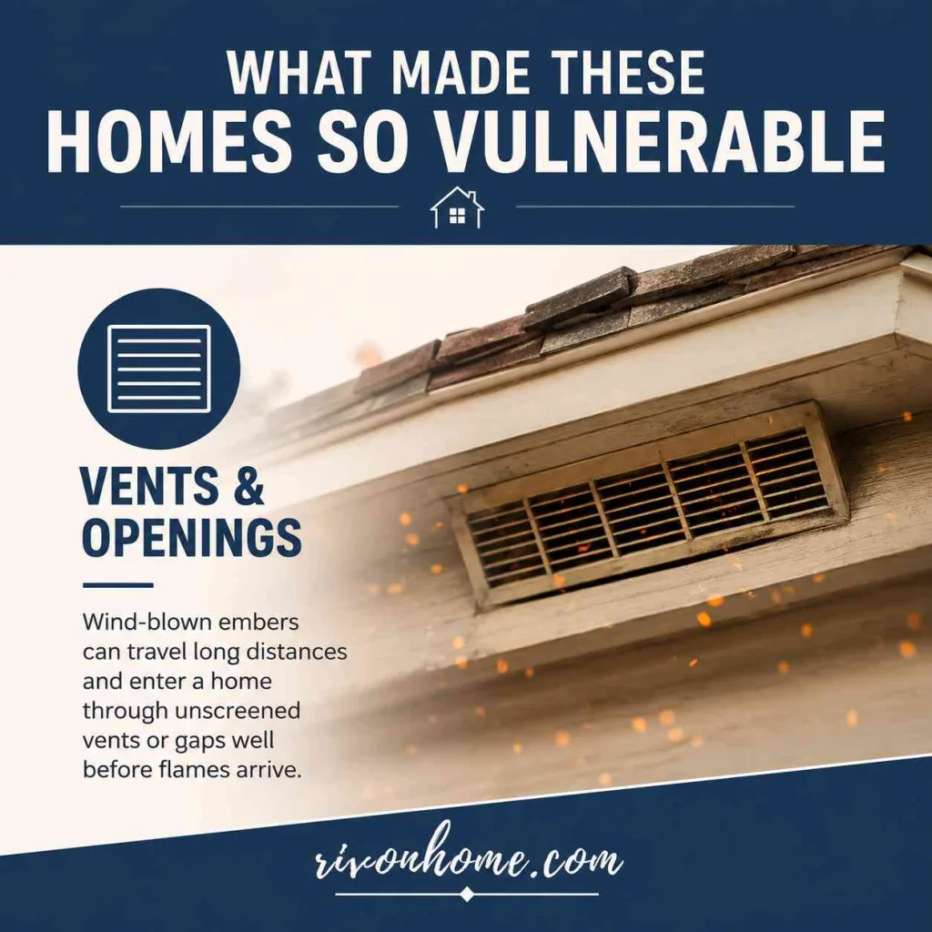 Most Expensive Mansion in LA Destroyed by Wildfires: The Full Story Behind 4 Lost Estates 11 What Made These Homes So Vulnerable Vents and openings