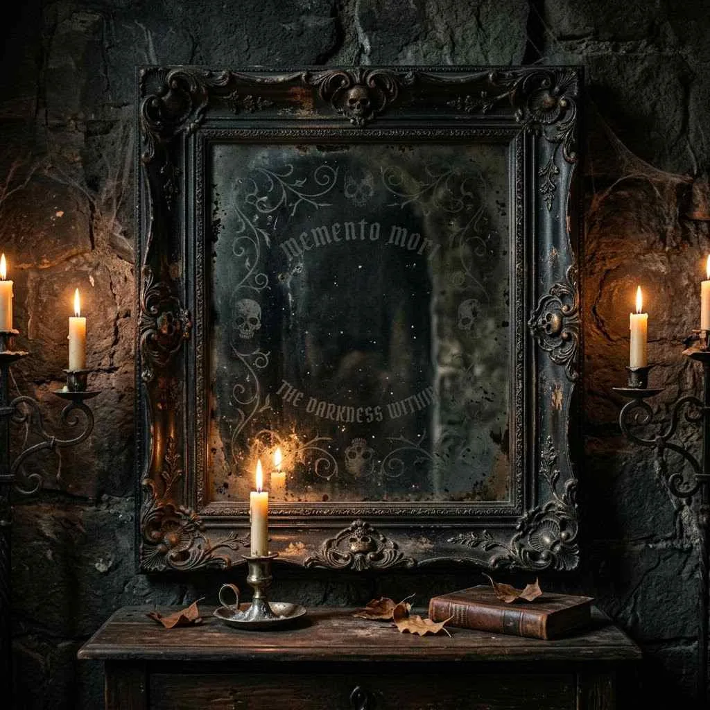 15 Spooky Bedroom Decor Ideas to Transform Your Space 6 5. Antique Mirror with a Haunted Twist