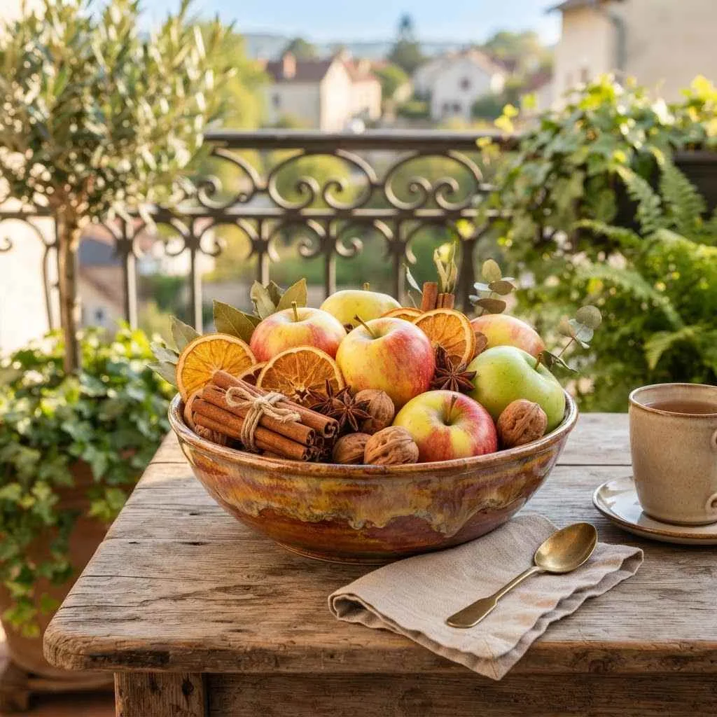 Apple and Cinnamon Stick Bowls