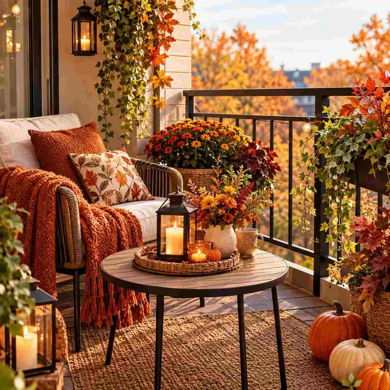 Autumn Balcony Decor Ideas