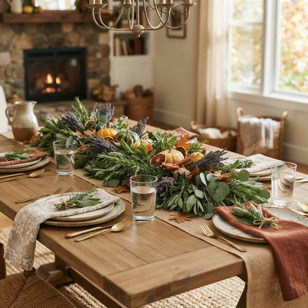 14 Fall Dining Room Decor Ideas to Cozy Up Your Space 15 14. Autumn-Scented Botanical Displays