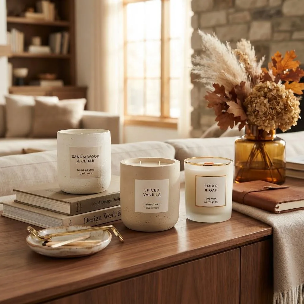 Fall Neutral Decor Ideas: 15 Cozy Ways to Warm Up Your Home This Season 15 Autumn-Scented Candles in Neutral Vessels