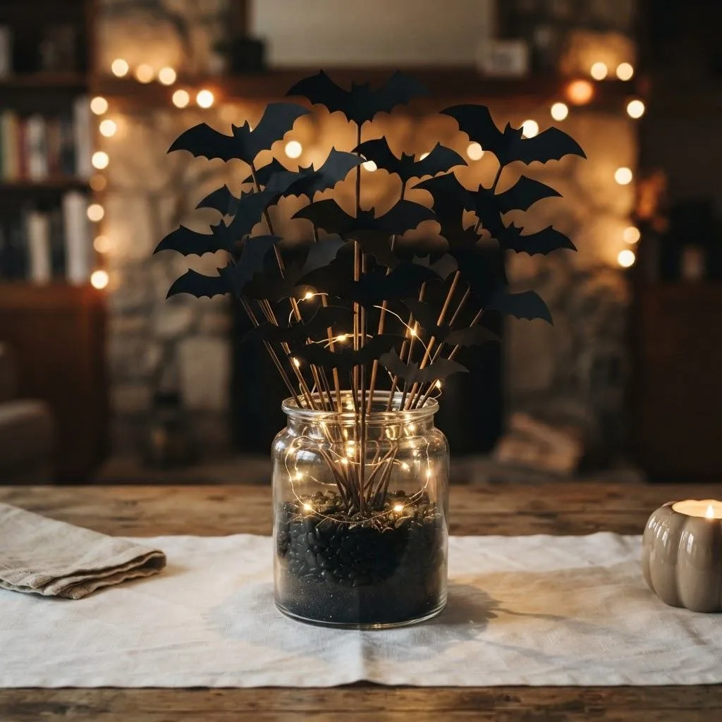 14. Bat Silhouette Centerpiece
