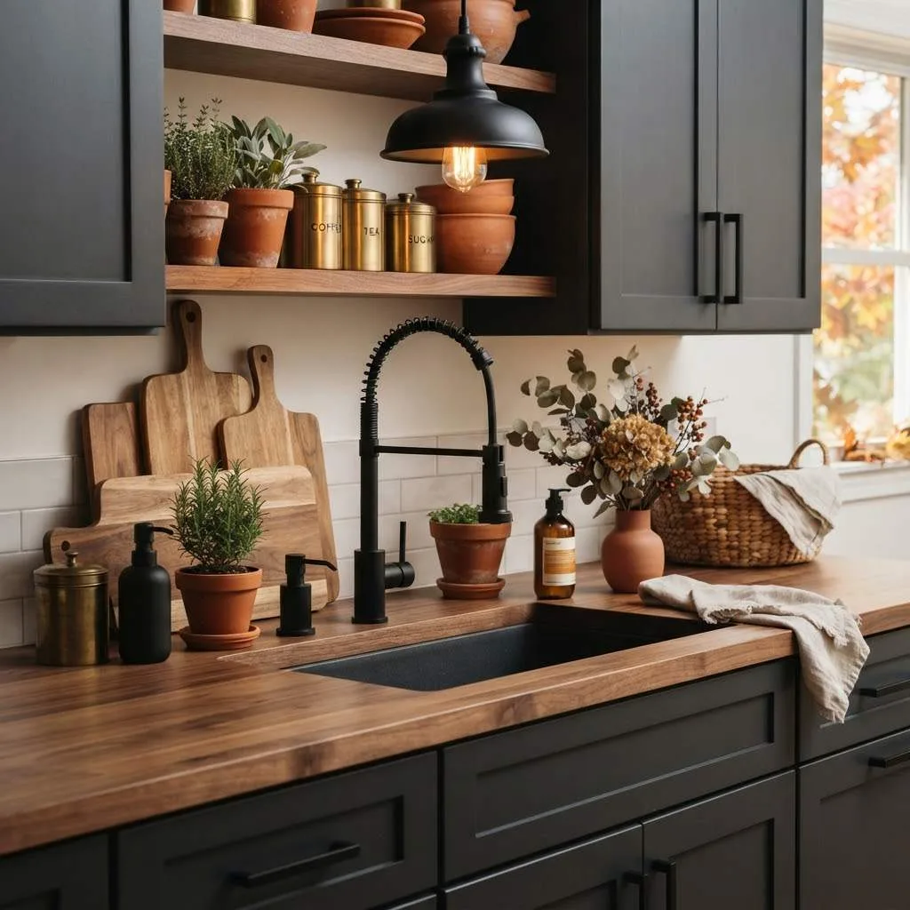 14 Moody Fall Interior Ideas For Your House 9 Black Matte Kitchen Fixtures