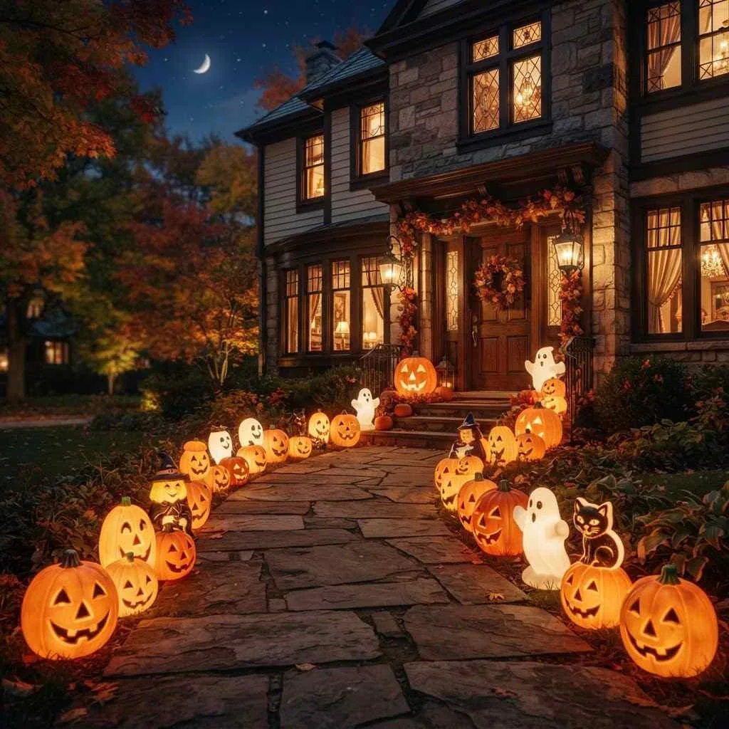 Blow Mold Jack-O'-Lanterns