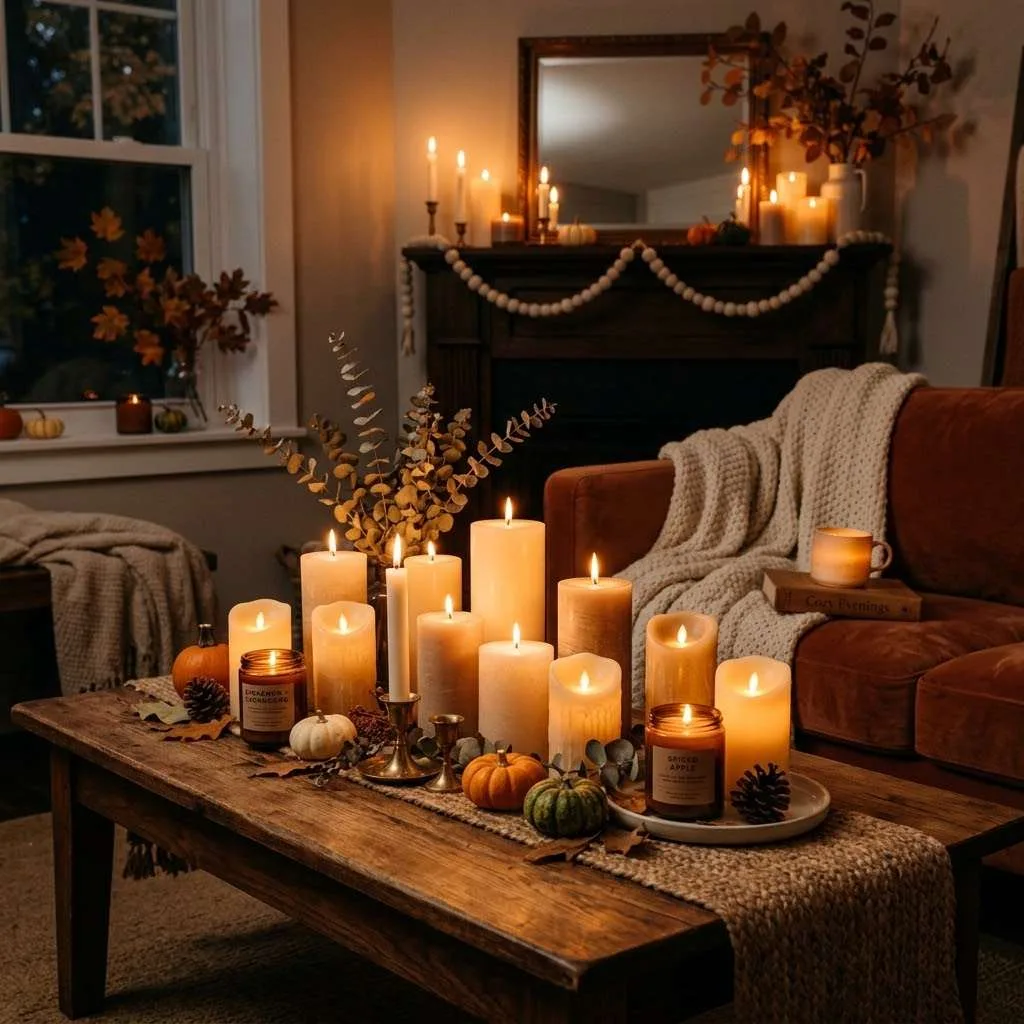 14 Cozy Fall Home Aesthetic Ideas to Transform Your Space 4 Candlelit Ambiance Everywhere