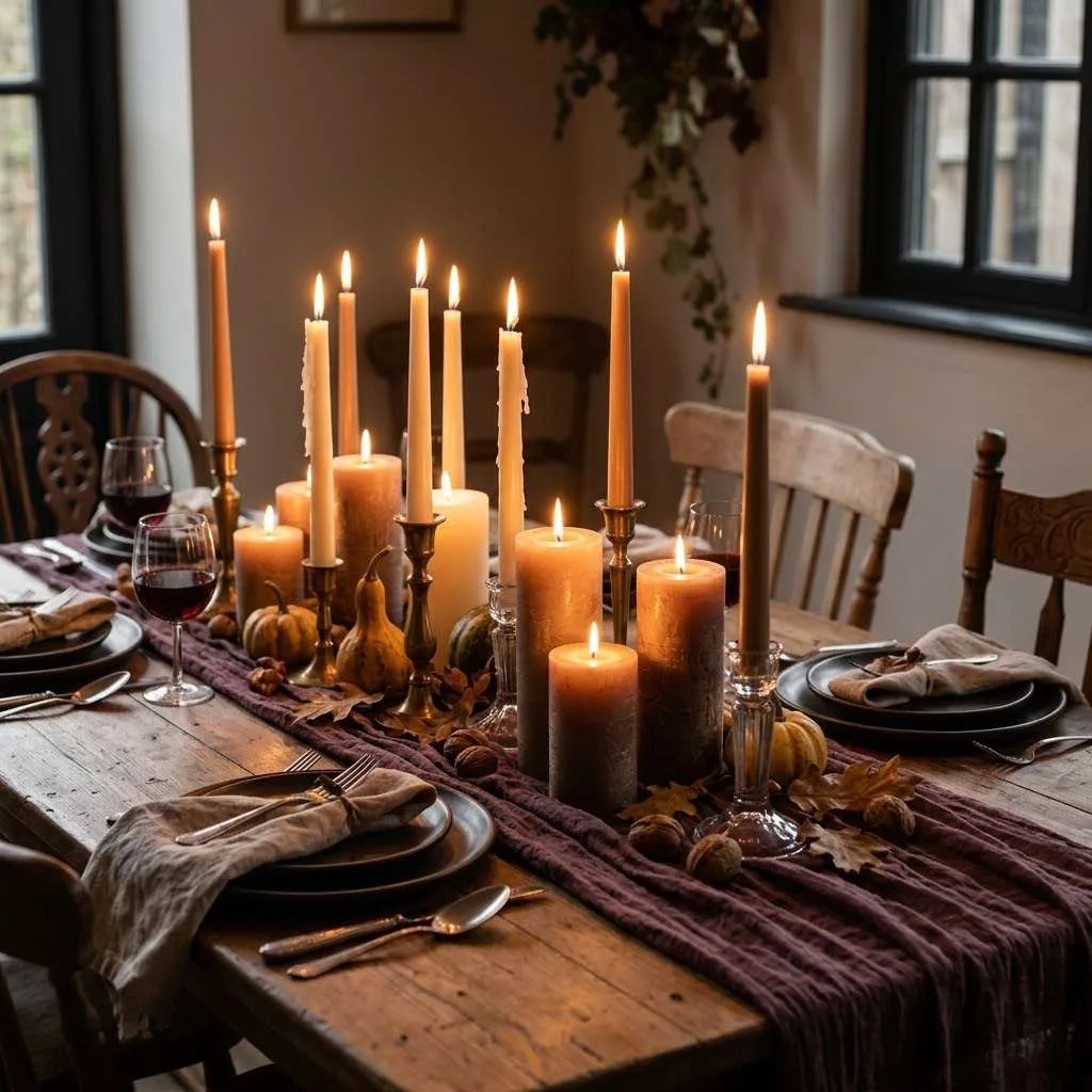 14 Moody Fall Interior Ideas For Your House 10 Candlelit Dining Nook