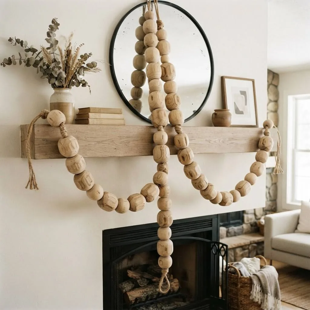 15 Wood Bead Garland Fall Ideas You'll Love 15 Chunky Oversized Bead Statement