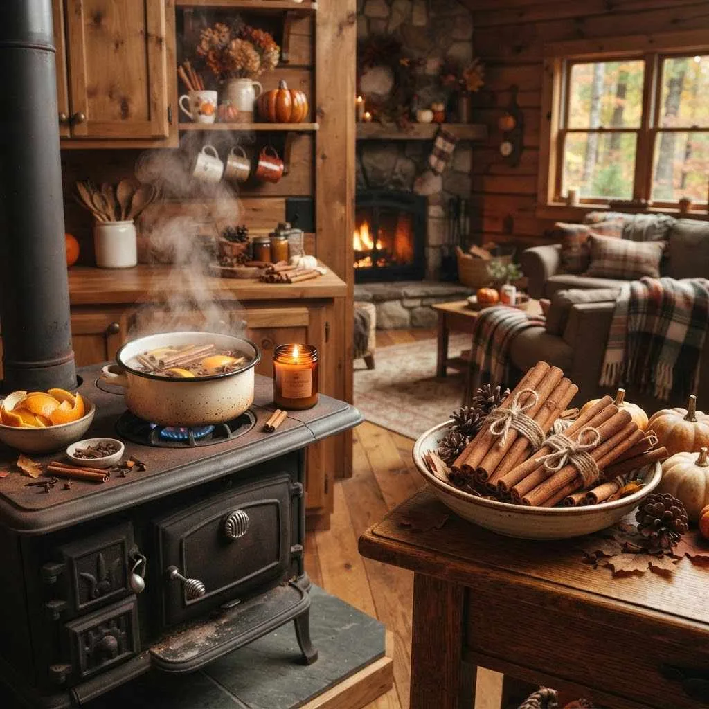 15 Fall Cabin Decor Ideas That'll Make You Never Want to Leave 12 11. Cinnamon and Spice Scent Stations