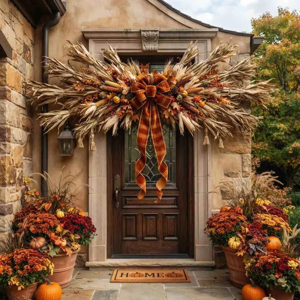 Corn Stalk Swag Over the Door