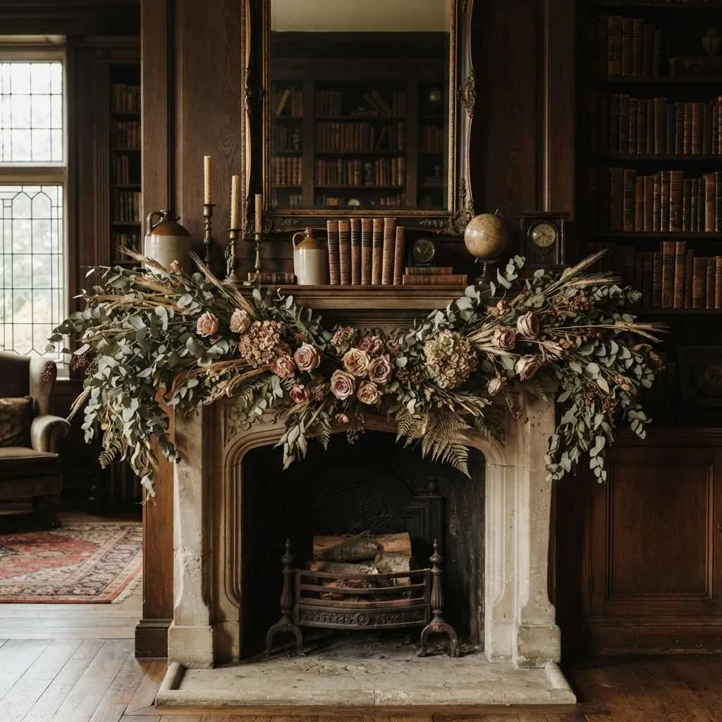 15 Cozy Dark Academia Halloween Ideas You'll Fall in Love With 8 Dried Botanical Garlands