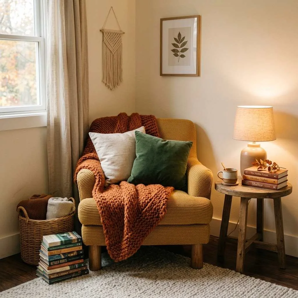 15 Fall Bedroom Decor Ideas That'll Make You Never Want to Leave Your Bed 9 8. Create a Reading Nook Corner