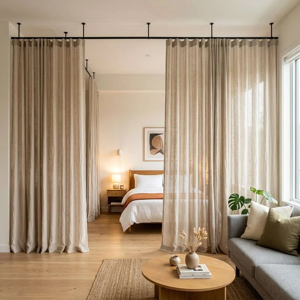 15 Fun Haus Decor Ideas to Transform Your Space 12 Curtain Room Dividers compressed