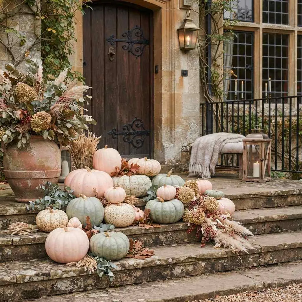 15 Cute Spooky Halloween Decor Ideas You'll Love This Season 3 Pastel Pumpkin Display