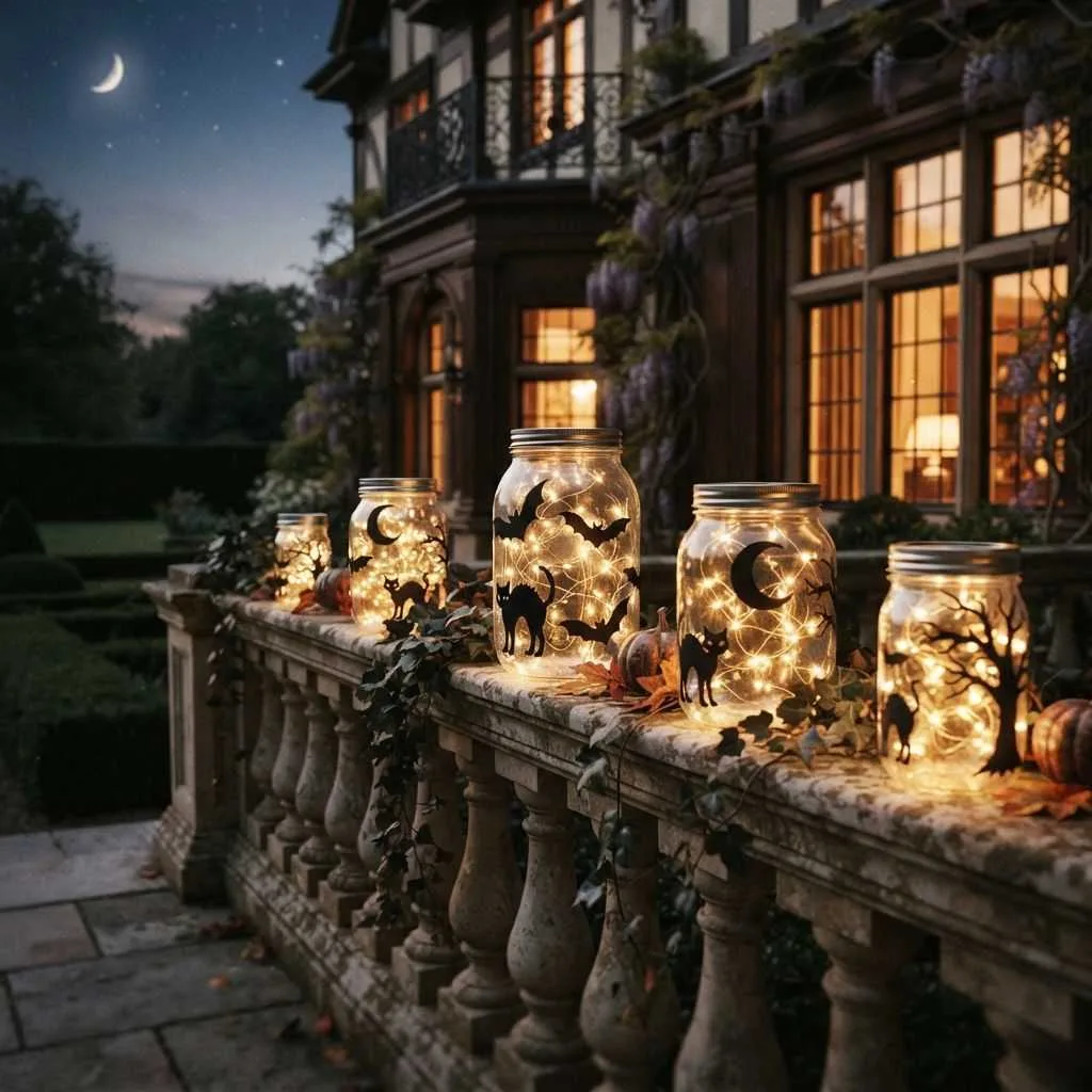 15 Cute Spooky Halloween Decor Ideas You'll Love This Season 8 Glowing Jar Lanterns