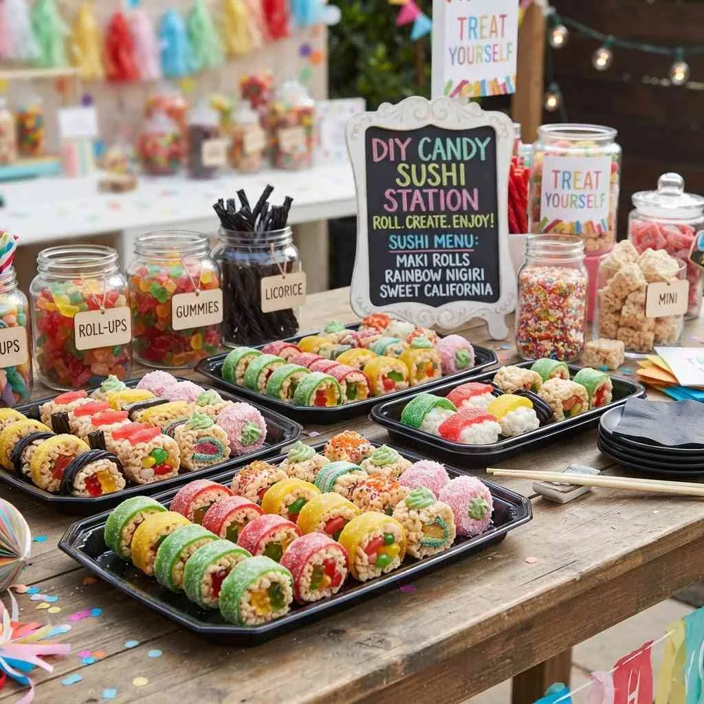 DIY Candy Sushi Roll Station