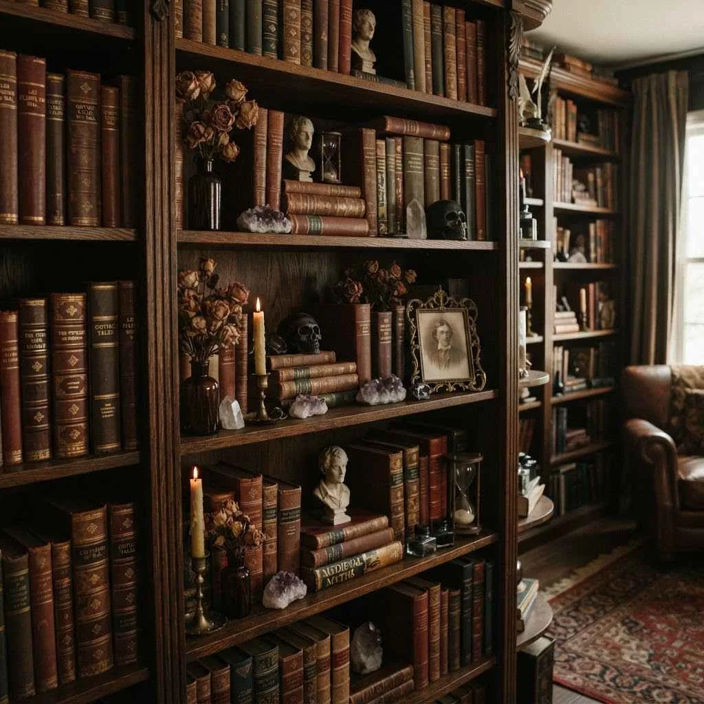 Dark Academia Bookshelves