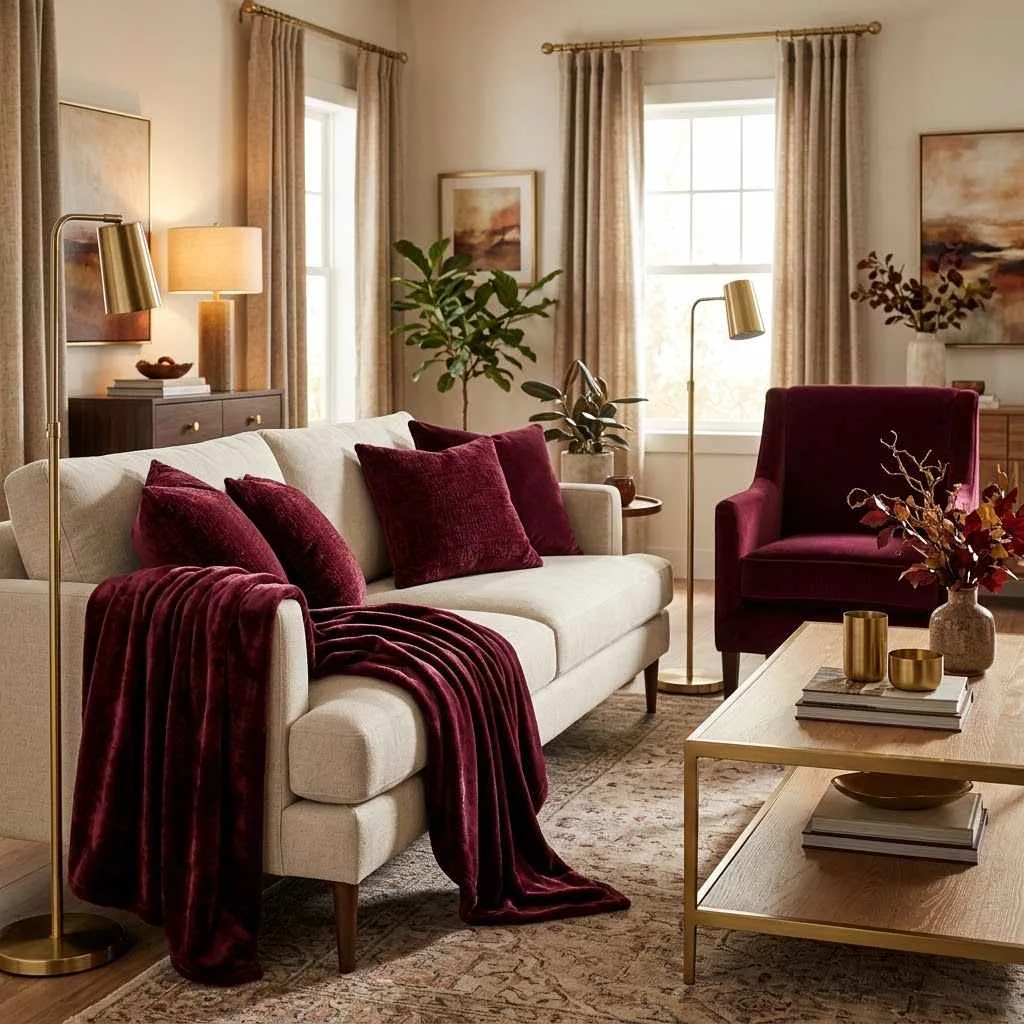 14 Moody Fall Interior Ideas For Your House 2 Moody Fall Interior Ideas Deep Burgundy Velvet Accents