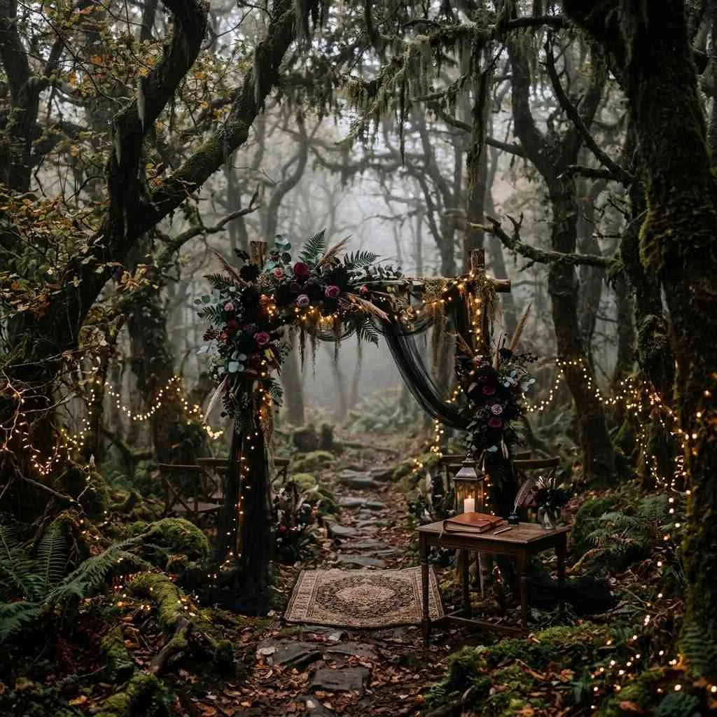 15 Dark Romantic Halloween Aesthetic Ideas 10 9. Enchanted Forest Elopement