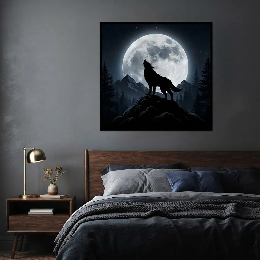 8. Full Moon and Howling Wolf Scene