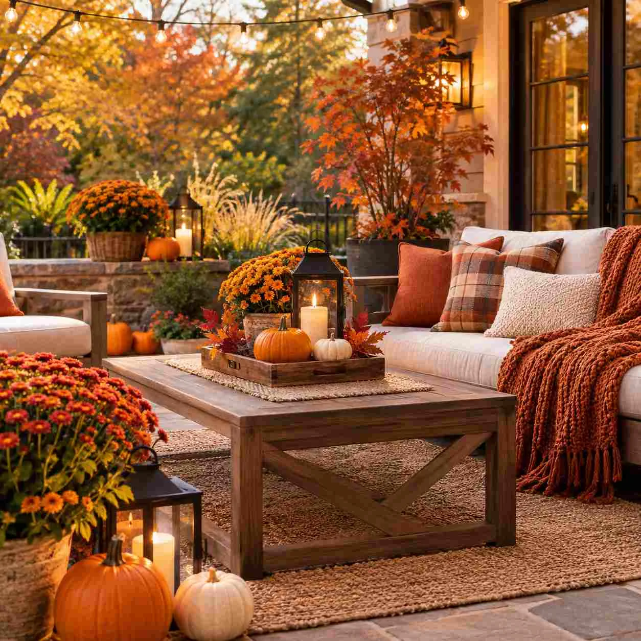 15 Fall Patio Decor Ideas That'll Make You Want to Stay Outside All Season 1 Fall Patio Decor Ideas