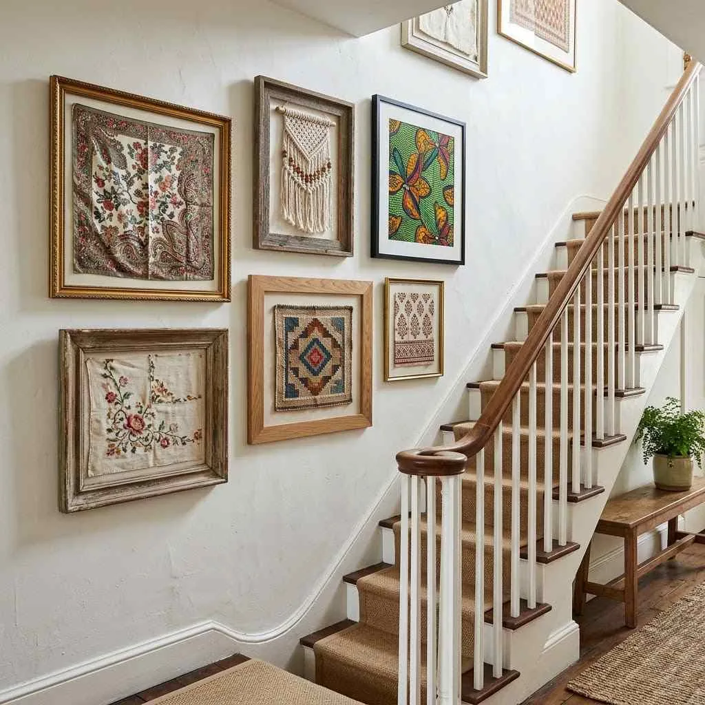 Framed Fabric or Textile Art