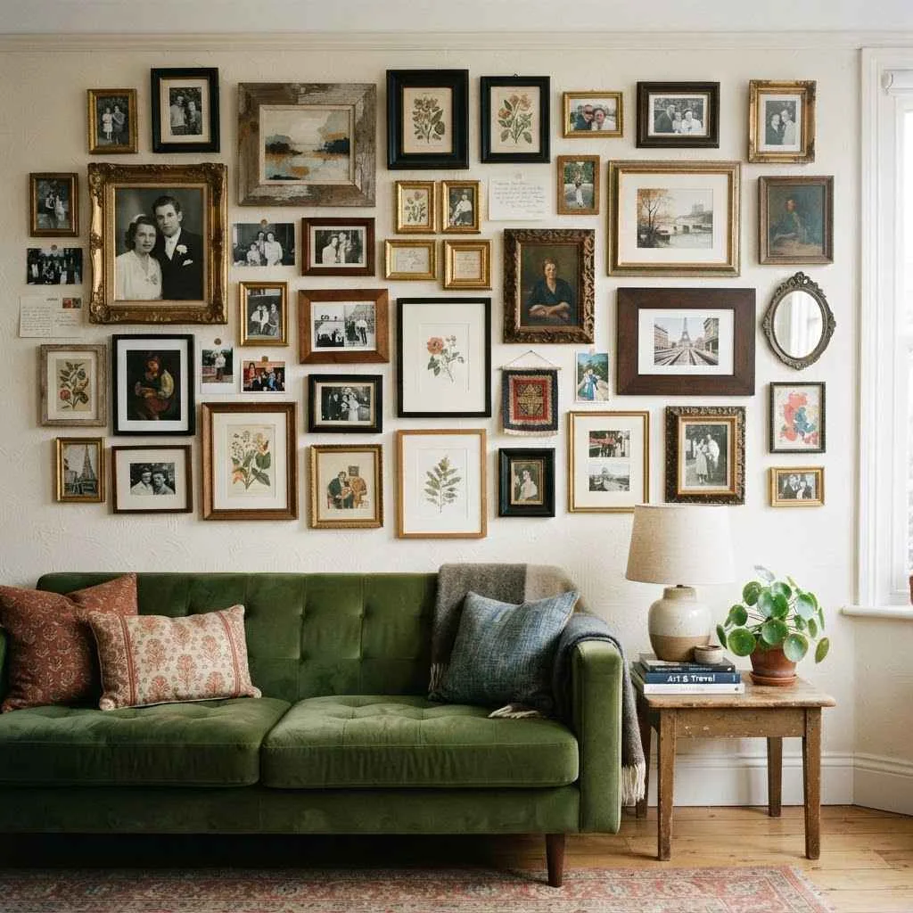 15 Fun Haus Decor Ideas to Transform Your Space 2 Gallery Wall of Mismatched Frames compressed
