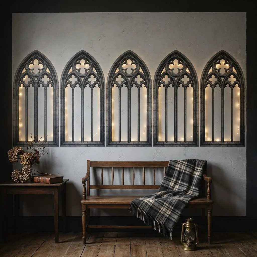 15 Halloween Nursery Decor Ideas: Castlecore & Circus Vibes Your Baby Will Love 4 3. Gothic Arch Wall Decals