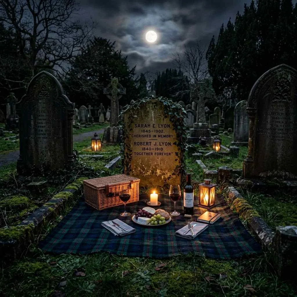 15 Dark Romantic Halloween Aesthetic Ideas 8 7. Graveyard Picnic Romance