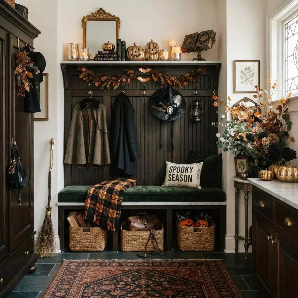 15 Spooky-Chic Halloween Mudroom Decor Ideas You'll Absolutely Love! 1 Halloween Mudroom Decor Ideas