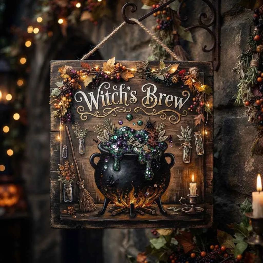 Cauldron Bubbling Sign
