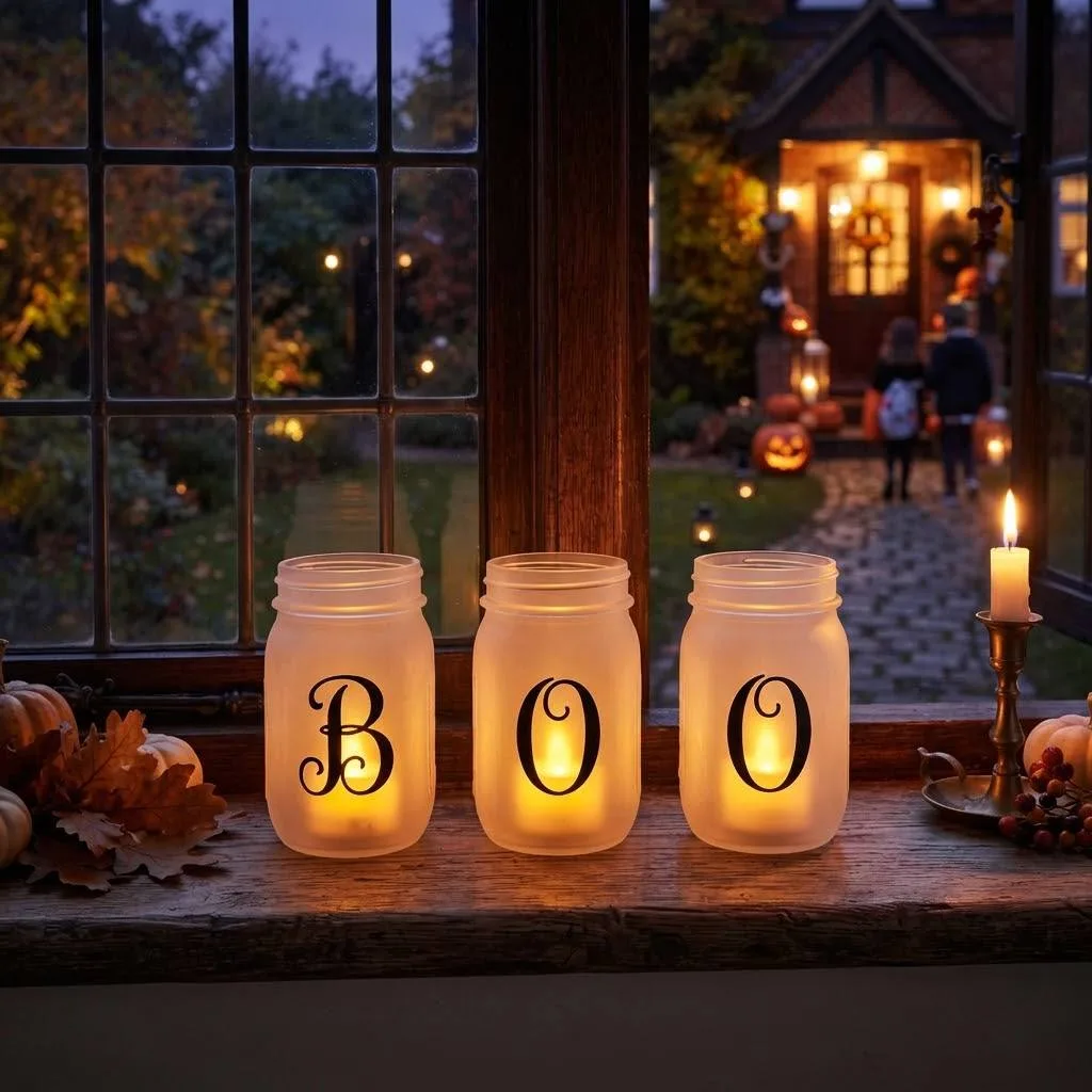 Mason Jar Boo Sign