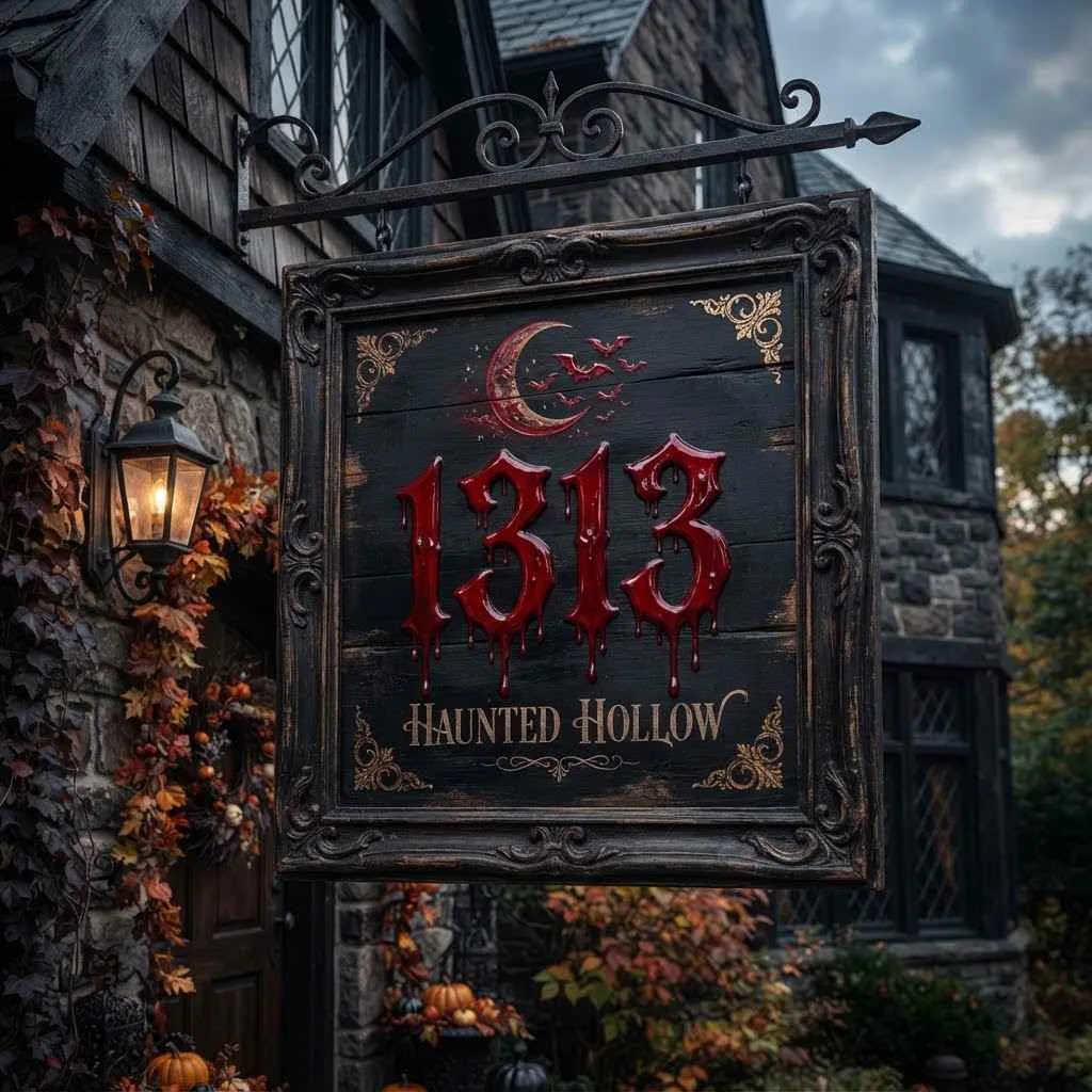 Haunted House Address Sign