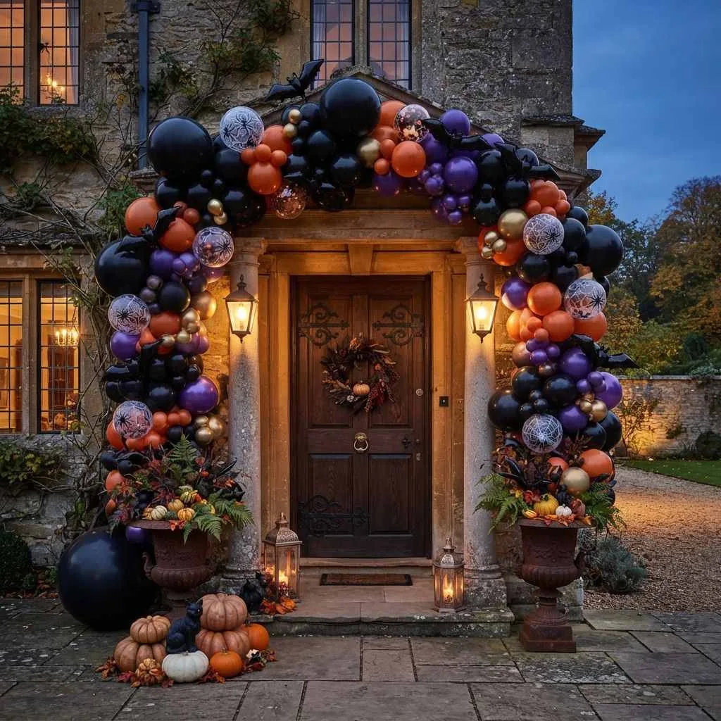 15 Halloween Decor Ideas for 2026 That'll Make Your Home the Talk of the Neighborhood 8 Black and Orange Balloon Arch