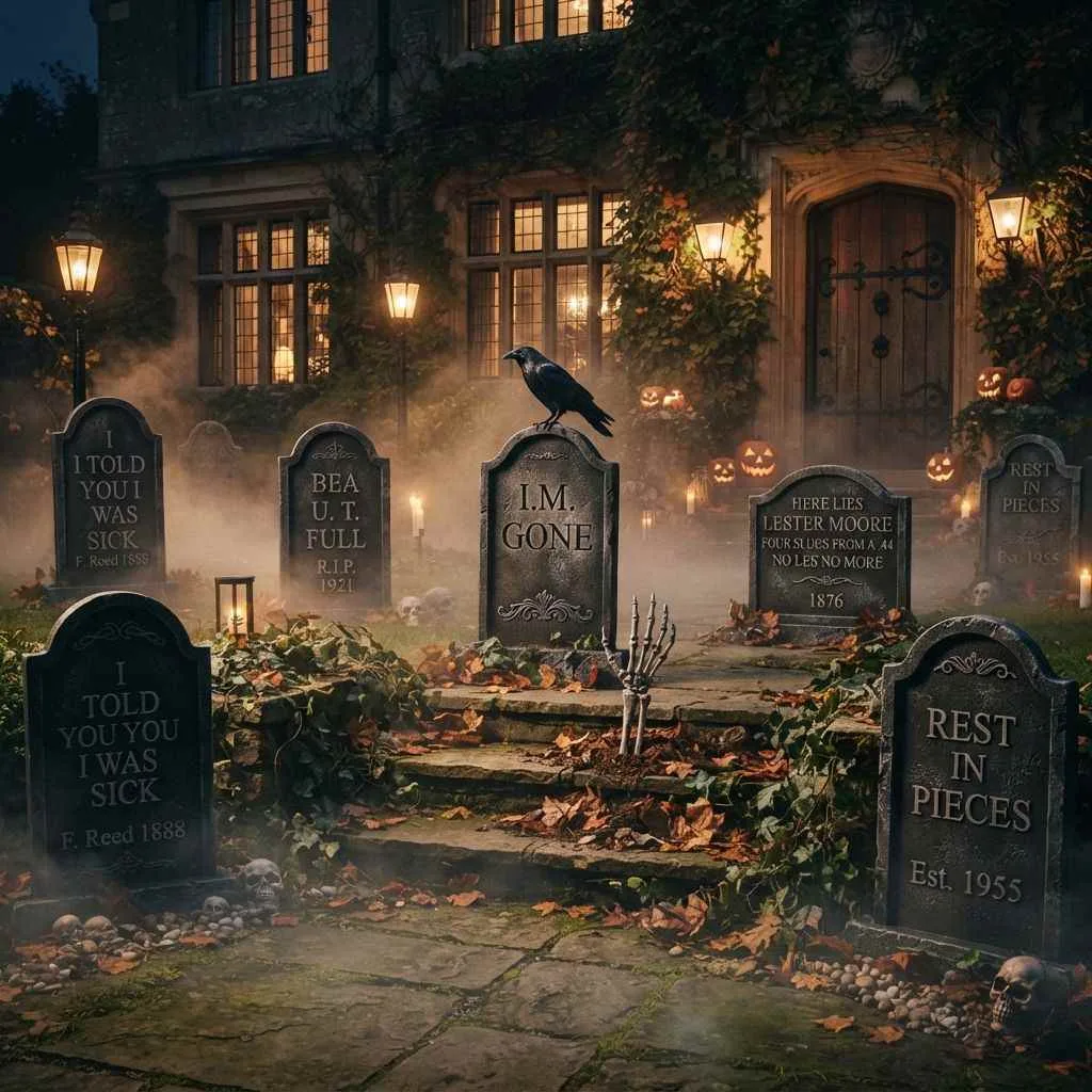 15 Halloween Porch Decorating Ideas That'll Make Your House the Talk of the Neighborhood 11 Graveyard Scene