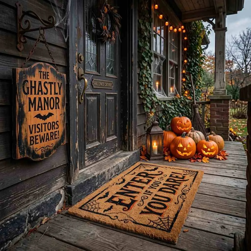 Haunted Mansion Doormat and Signage compressed