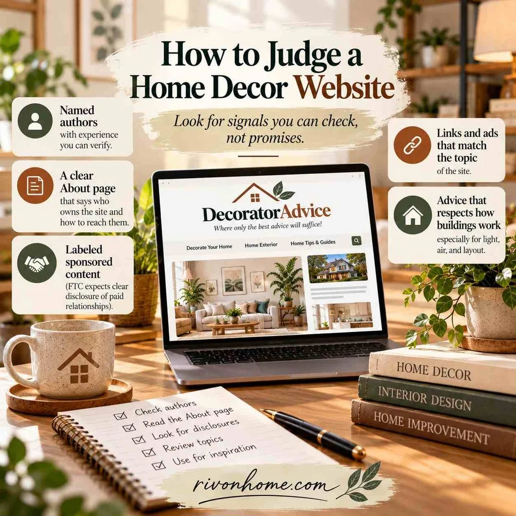 About Us Decoratoradvice .com: Who Runs the Site and What It Covers 6 How to Judge a Home Decor Website