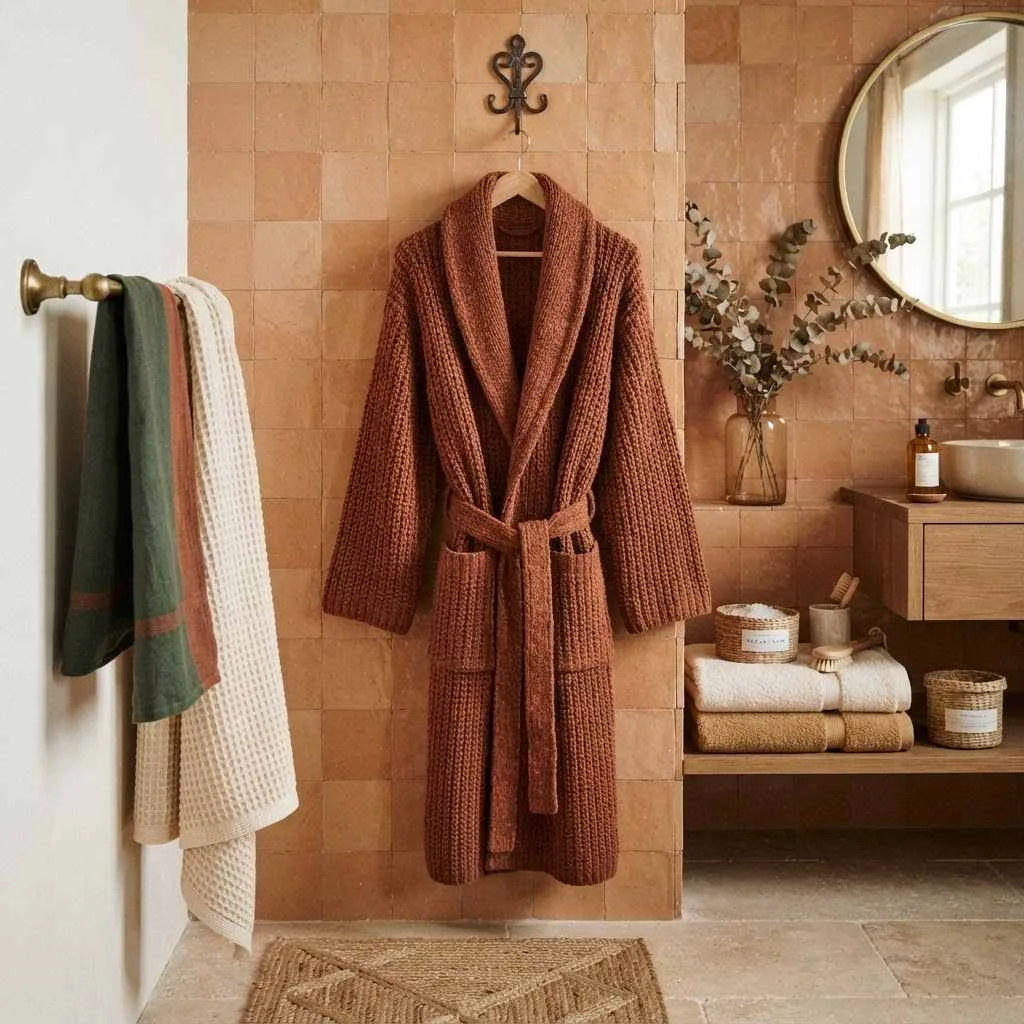 15. Layer Textiles with a Cozy Robe Display