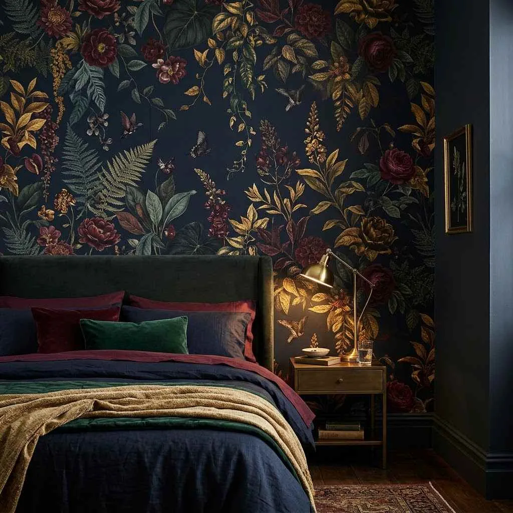 14 Moody Fall Interior Ideas For Your House 8 Moody Botanical Wallpaper