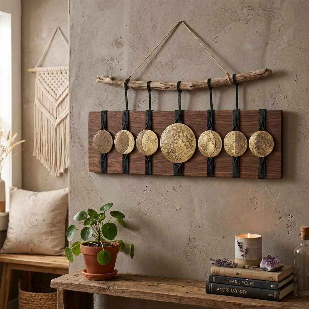 15 Celestial Decor Ideas for a Dreamy Home 3 Moon Phase Wall Art