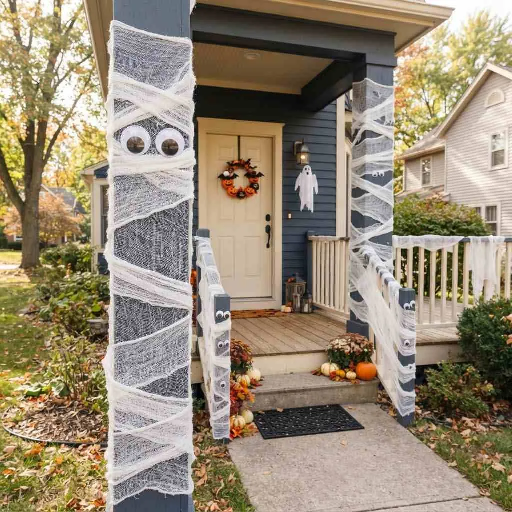 Mummy Wrapped Pillars or Railings compressed